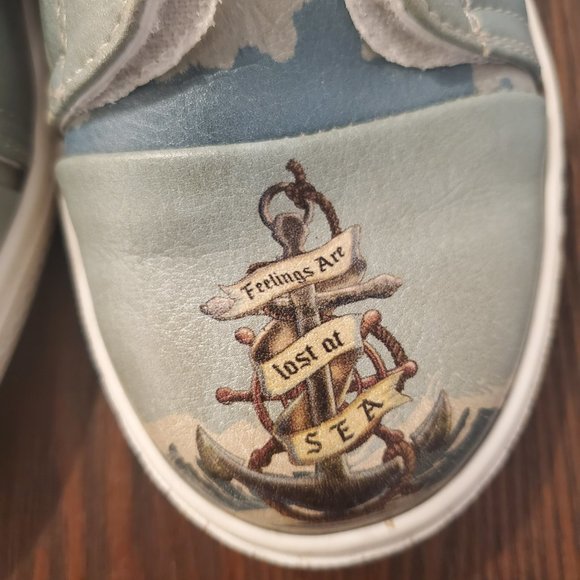 Dogo Lost at Sea Vegan Leather Kids Sneakers Shoes Size 33 (US 2) Made in Turkey - Picture 2 of 11